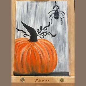 Halloween Pumpkin Canvas Art